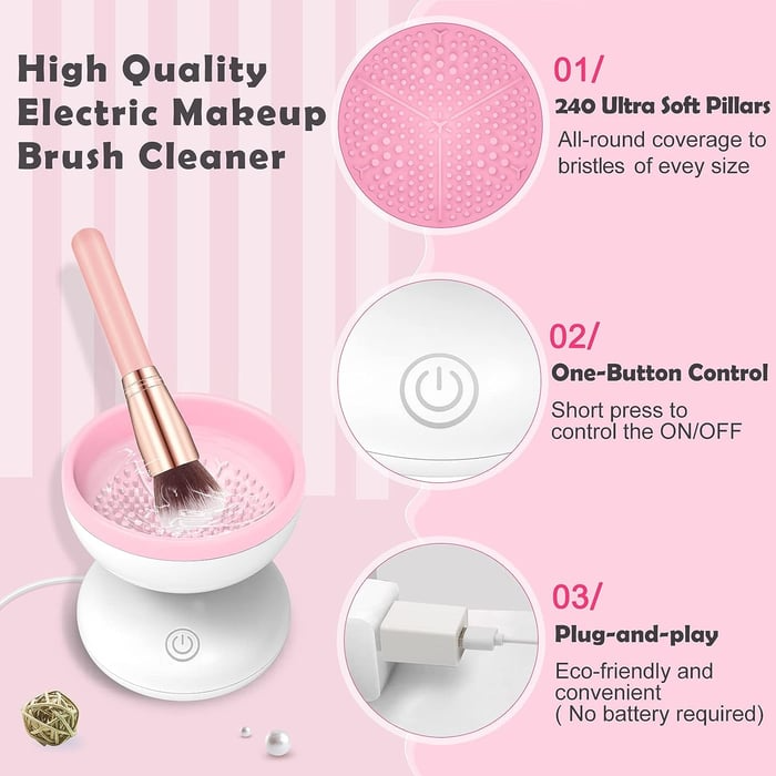 Automatic Makeup Brush Cleaner – No More Dirty Brushes