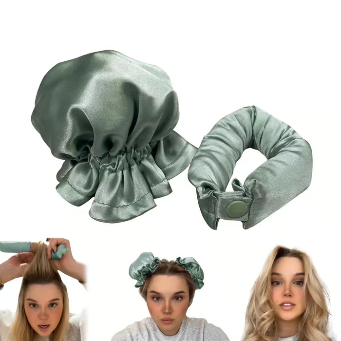 ⚡ 50K+ Sold 🔥 Selling Fast – Satin Heatless Curling Set