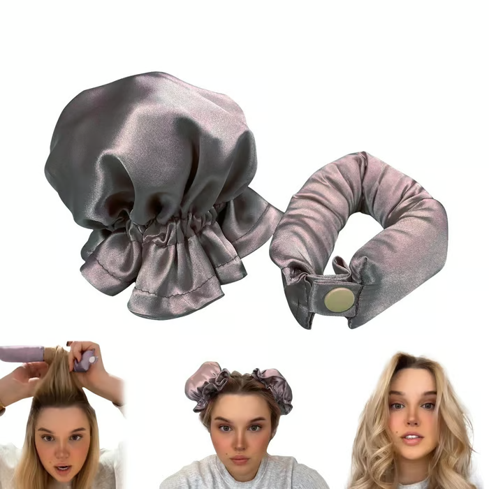⚡ 50K+ Sold 🔥 Selling Fast – Satin Heatless Curling Set