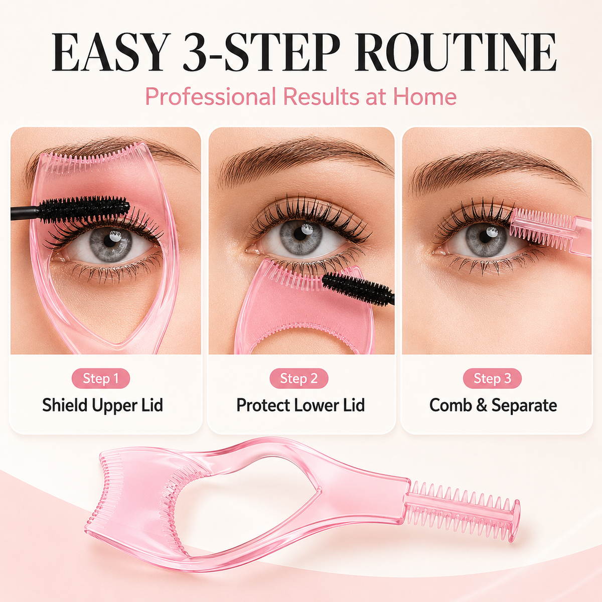 🔥3 in 1 Eyelashes Tools Mascara Shield Applicator Guard