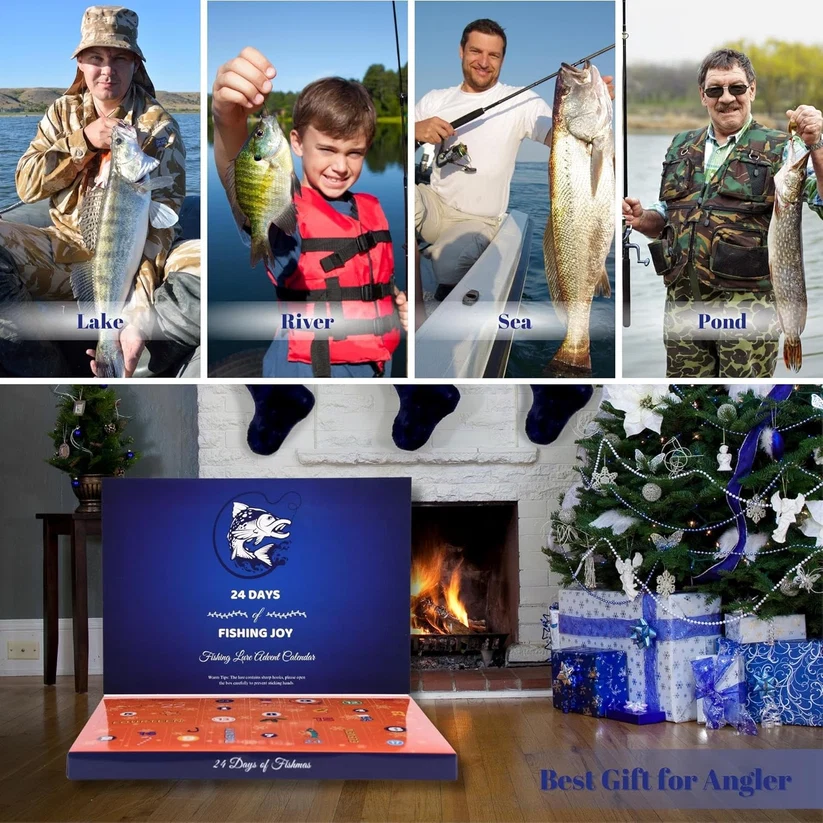 🎄🐟2026 Fishing Advent Calendar - 24 Days of Premium Lures Gift Box