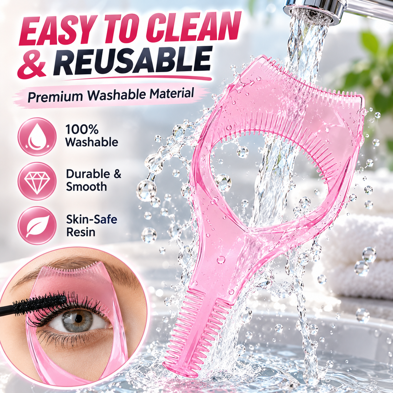 🔥3 in 1 Eyelashes Tools Mascara Shield Applicator Guard