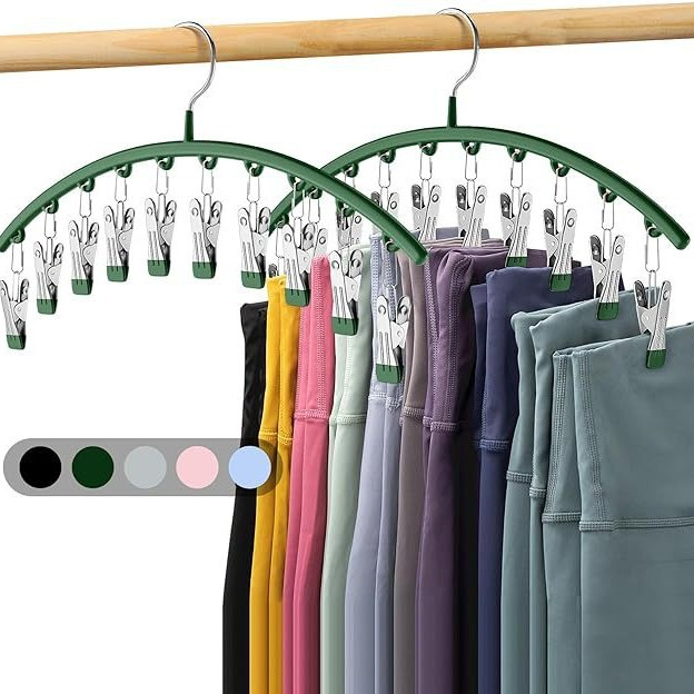 ⚡50K+ Sold 🔥 Selling Fast – 🐾Curved Design Hanger with 10 Clips