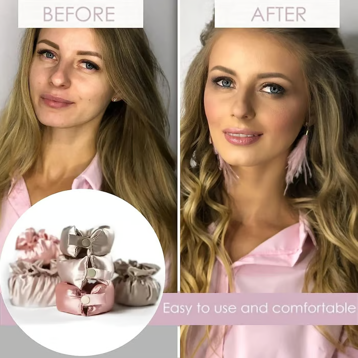 ⚡ 50K+ Sold 🔥 Selling Fast – Satin Heatless Curling Set