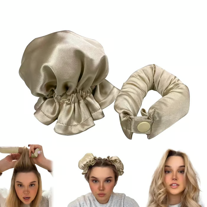 ⚡ 50K+ Sold 🔥 Selling Fast – Satin Heatless Curling Set