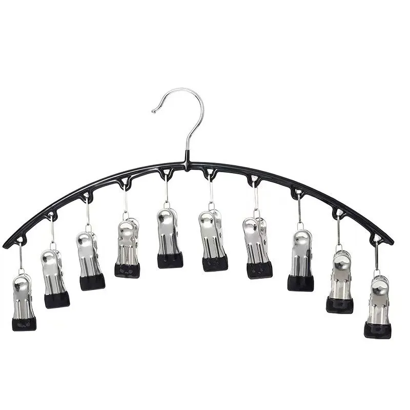 ⚡50K+ Sold 🔥 Selling Fast – 🐾Curved Design Hanger with 10 Clips