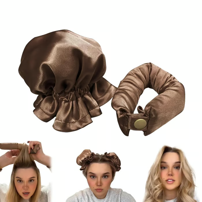 ⚡ 50K+ Sold 🔥 Selling Fast – Satin Heatless Curling Set