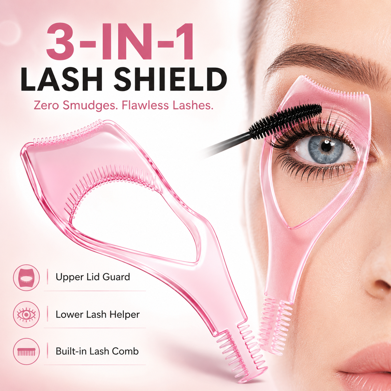 🔥3 in 1 Eyelashes Tools Mascara Shield Applicator Guard