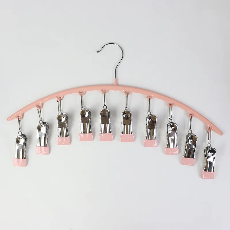 ⚡50K+ Sold 🔥 Selling Fast – 🐾Curved Design Hanger with 10 Clips
