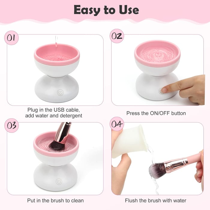 Automatic Makeup Brush Cleaner – No More Dirty Brushes
