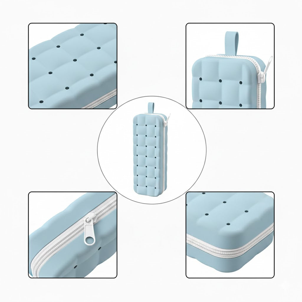 Minimalist Silicone Pencil Case and Stationery Organizer